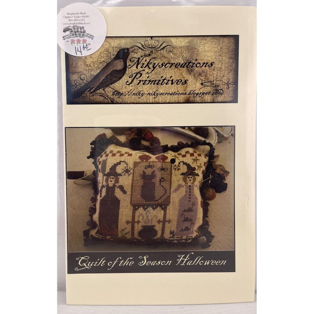 Nikyscreations Primitives QUILT OF THE SEASON - Halloween Cross Stitch Chart